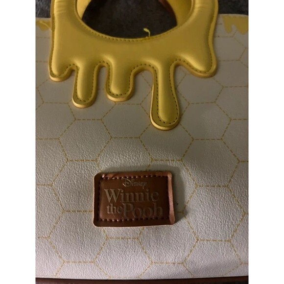 Disney  Winnie the Pooh dipping honey die cut handle crossbody purse bag NWOT main image 4